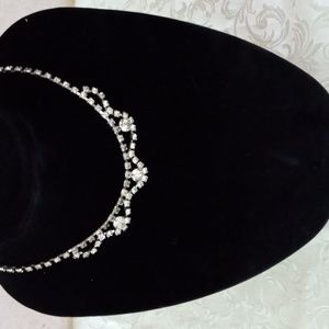 Vintage clear runestone choker